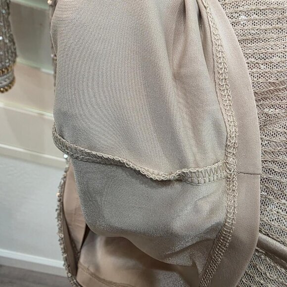 NWT Guess Sequined Cocktail Party Dress Silver/Gold Women's XS Lined, V-Neck! - Picture 9 of 16